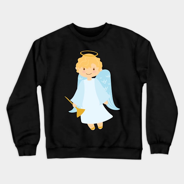 Cute Christmas Angel Crewneck Sweatshirt by holidaystore